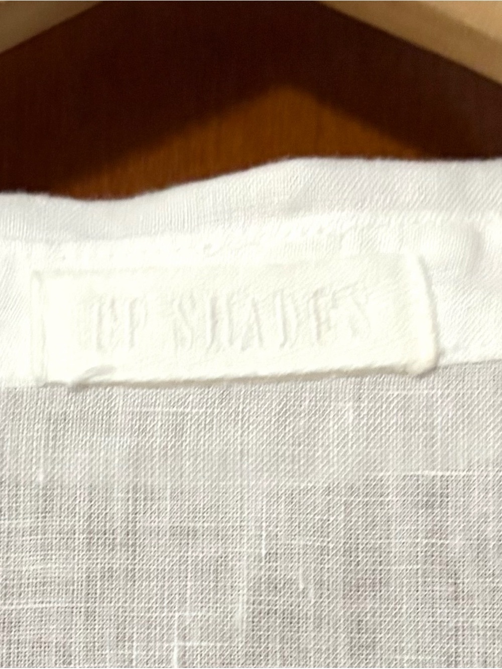 CP Shades White V-Neck Linen Tunic Top Coastal - Picture 3 of 7
